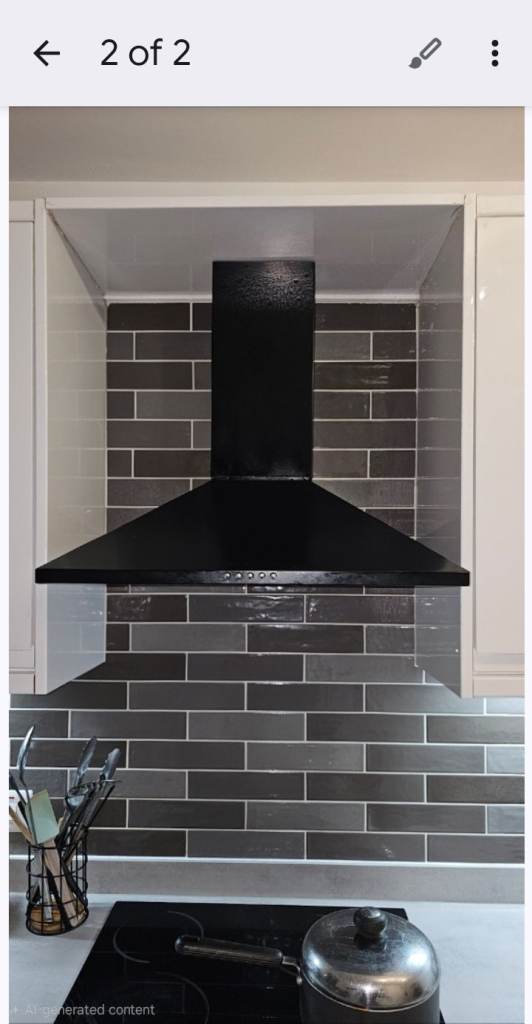 Goodhome CHB60 Steel chimney cooker hood black