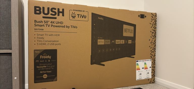 BUSH 50" 4K UHD Smart TV Powered by TiVo - NEW