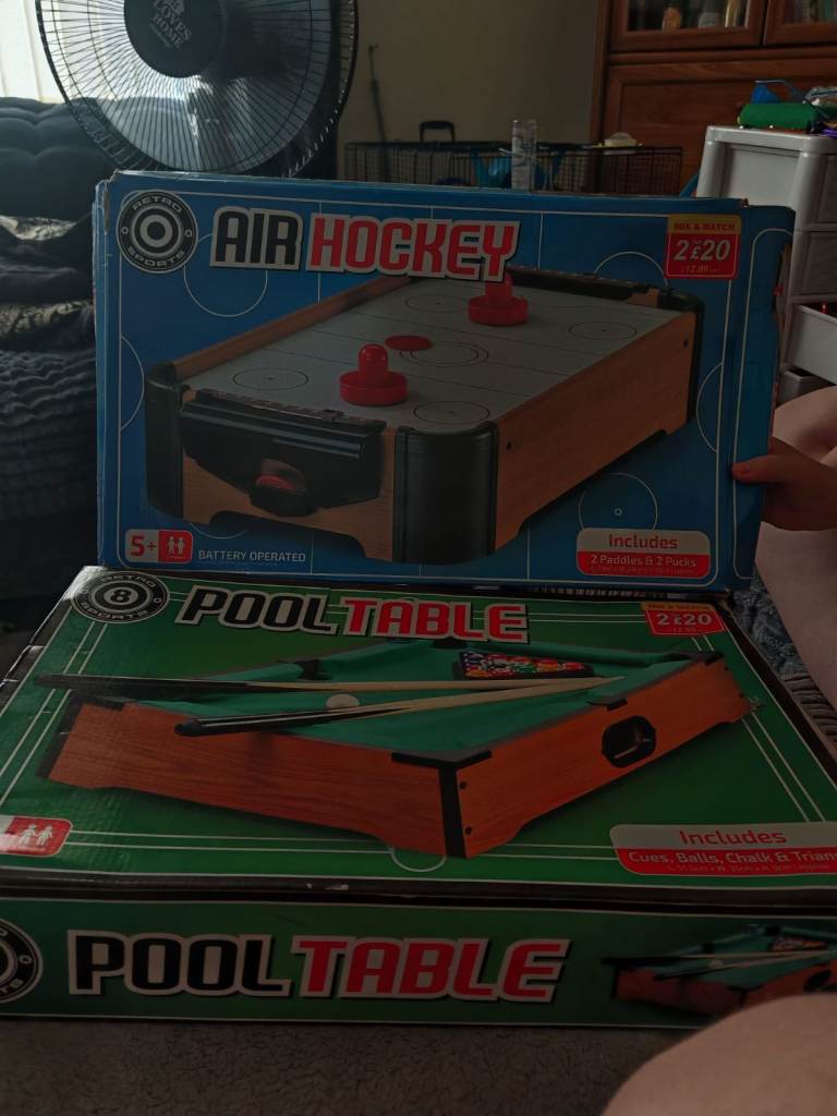 Air Hockey and Pool Table Games
