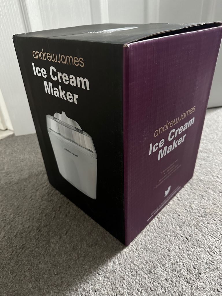 Ice cream maker in box with instructions 
