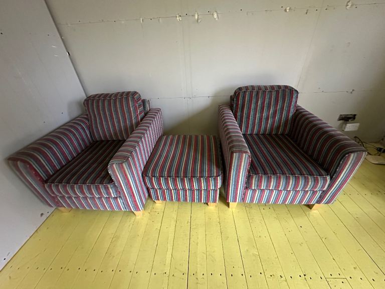 John Lewis Armchairs & Footstool 