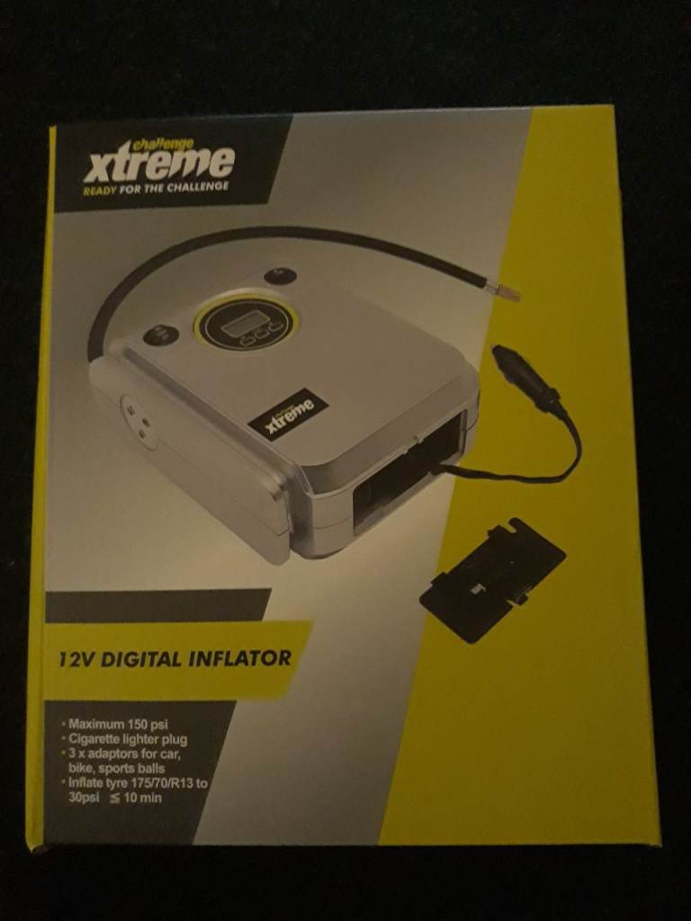 Challenge Xtreme 12V Digital Inflator Brand New In Box Car Tyres Bike Sport Ball
