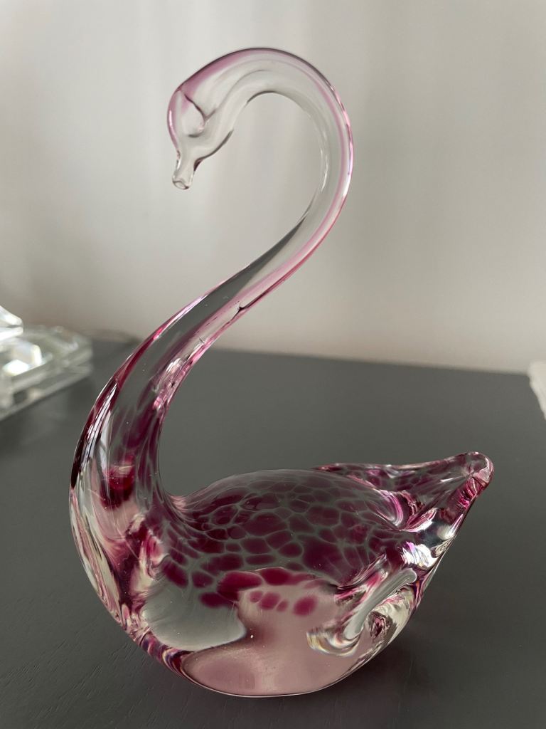 Vintage ‘Heron’ Glass Swan - Lake District England