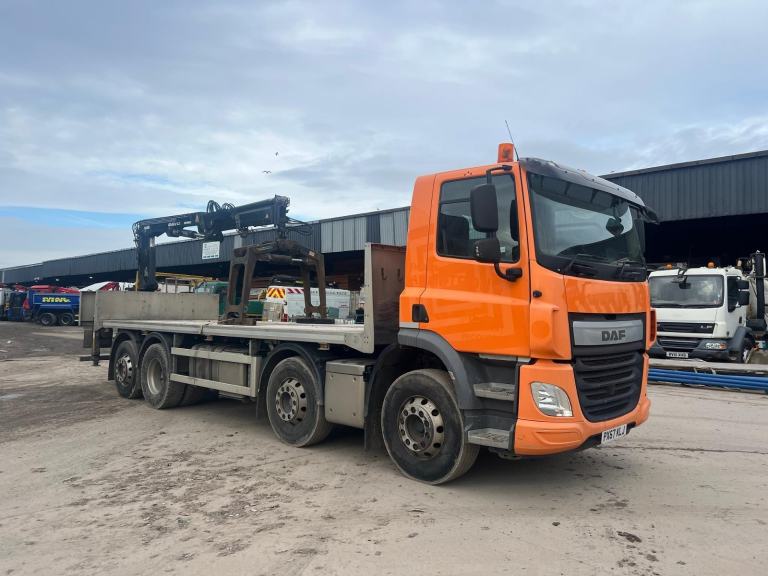 DAF TRUCKS CF 400 FAX4 8X2 BLOCK CRANE LORRY ATLAS REMOTE GRAB