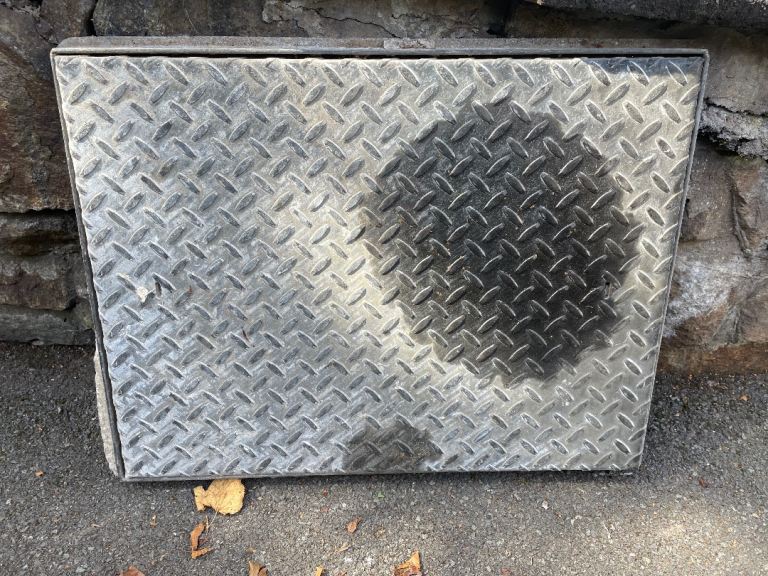 Metal Manhole Cover and Frame – Good Condition