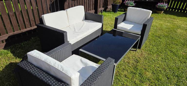 Garden Rattan Patio Furniture Set with Cushions/Can deliver 