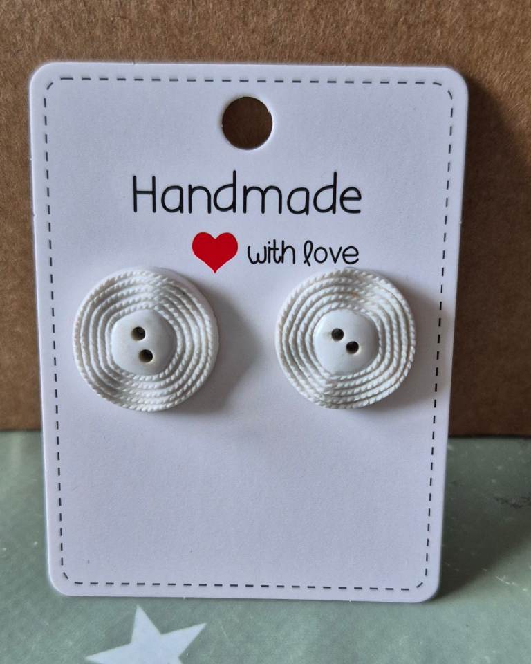 Button earrings 