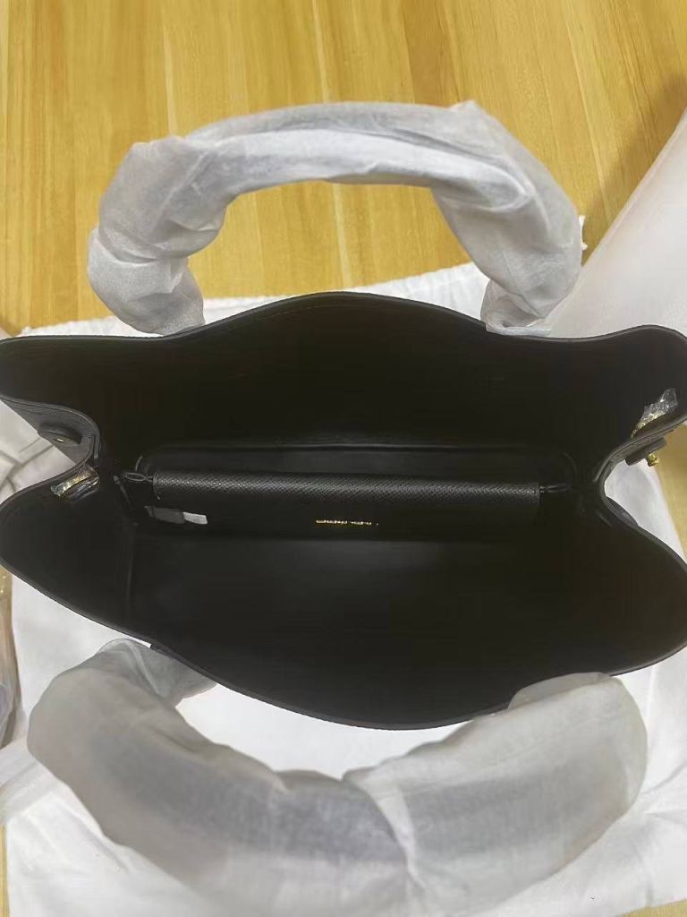 PRADA Galleria Saffiano Leather Handbag - Black, New