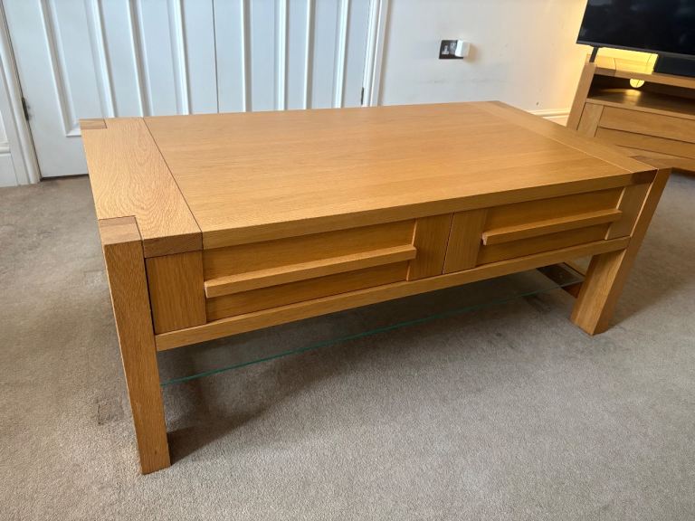 Solid Oak M&S Coffee Storage Table