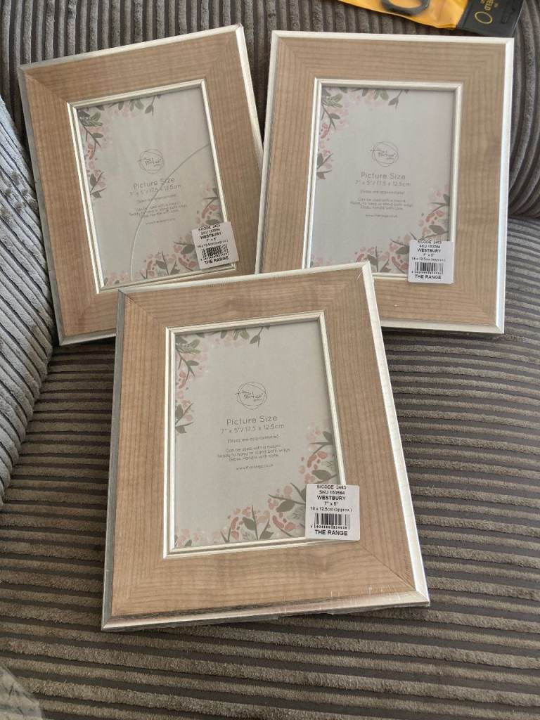 THE RANGE 'WESTBURY' SET OF 3 MATCHING PHOTO FRAMES all brand new