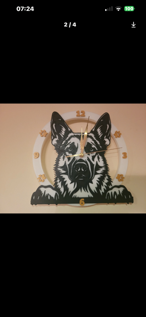 German Shepherd Wall Clock