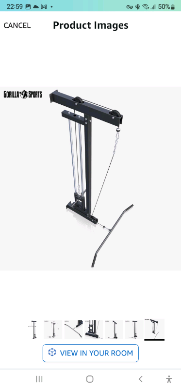 image for Heavy duty Gym Wall Mounted Lat/low pulley machine 