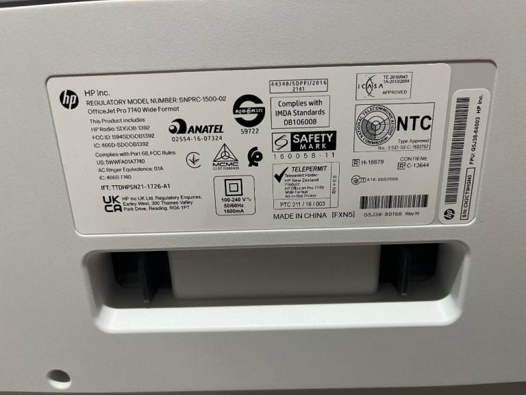 HP OfficeJet Pro 7740 Wireless All In One A3 Multifunction Printer with INKS