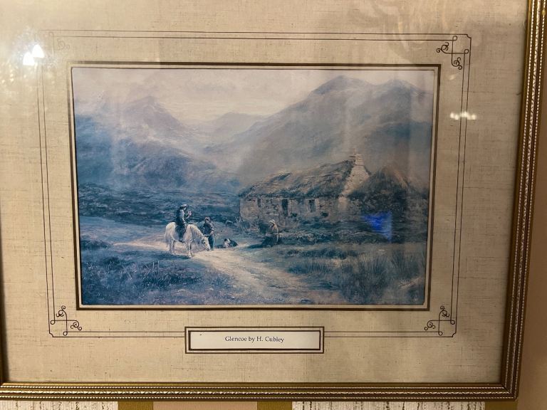Framed Glencoe Print by H. Cubley - Good Condition