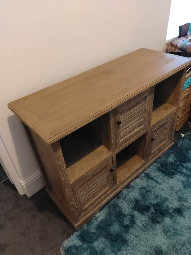 Wooden Sideboard / TV Unit with Storage – Good Condition