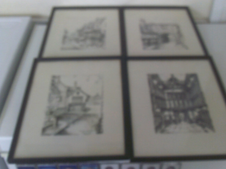 4 0LD  COVENTRY BUILDING PRINTS   FRAMED