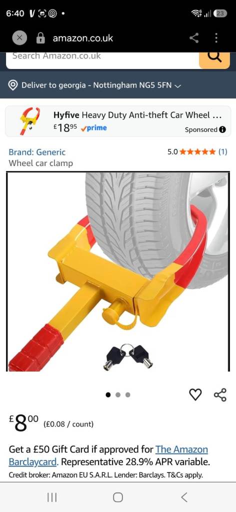 Wheel clamp 