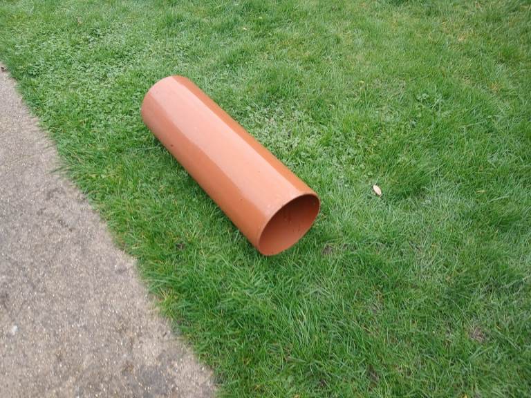 Brown underground pipe 250mm diameter 