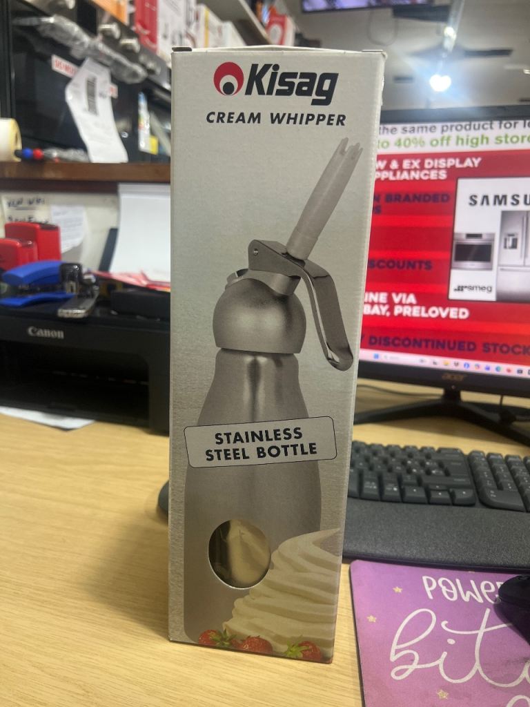 Kisag Cream Whipper Stainless Steel Bottle – Brand New