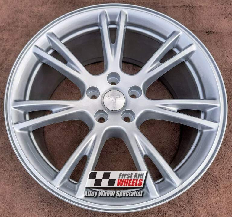 R615S SWAP for Ours TESLA MODEL Y 1x 19 inch GENUINE GEMINI SILVER REFURBISHED ALLOY WHEEL