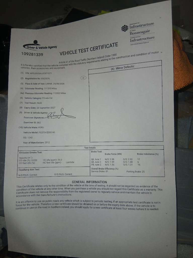 Ford, FIESTA, Hatchback, 2012, Manual, 1242 (cc), 5 doors