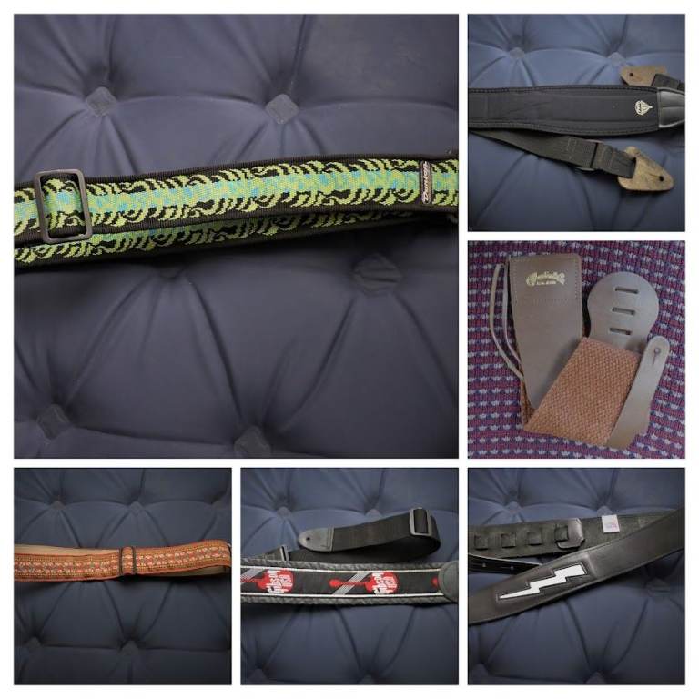 Guitar Straps Jim Dunlop, Martin, Gibson. Mixture of leather, woven. Various £'s