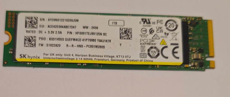 SK Hynix P31 Gold 1TB NVMe SSD – As Good As New