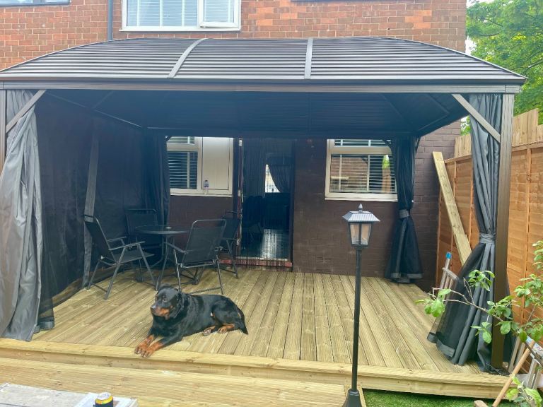 Outsunny 3.65 x 3m Hardtop Steel Gazebo Canopy
