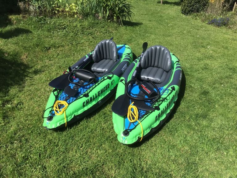 Two Intel challenger inflatable canoes