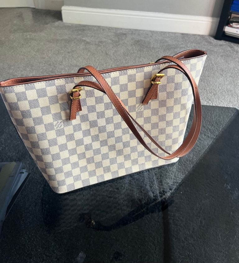 Louis Vuitton Style Checkered Tote Bag – New