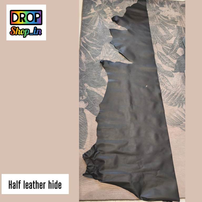 Large Dark Espresso Black Brown Cowhide Leather Hide 1.2mm Thick Material new