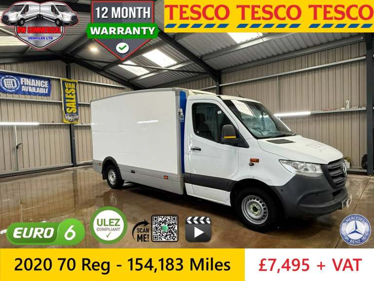 2020 70 Reg Mercedes Benz Sprinter 314cdi LWB 14FT Fridge RWD Auto + VAT