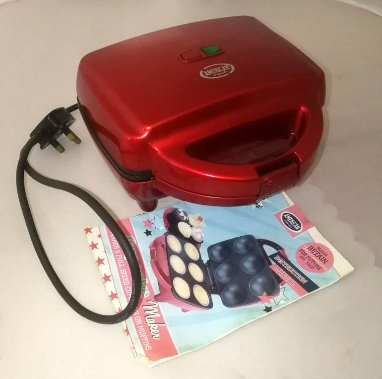 American Originals Red Cupcake Maker With Instruction Manual