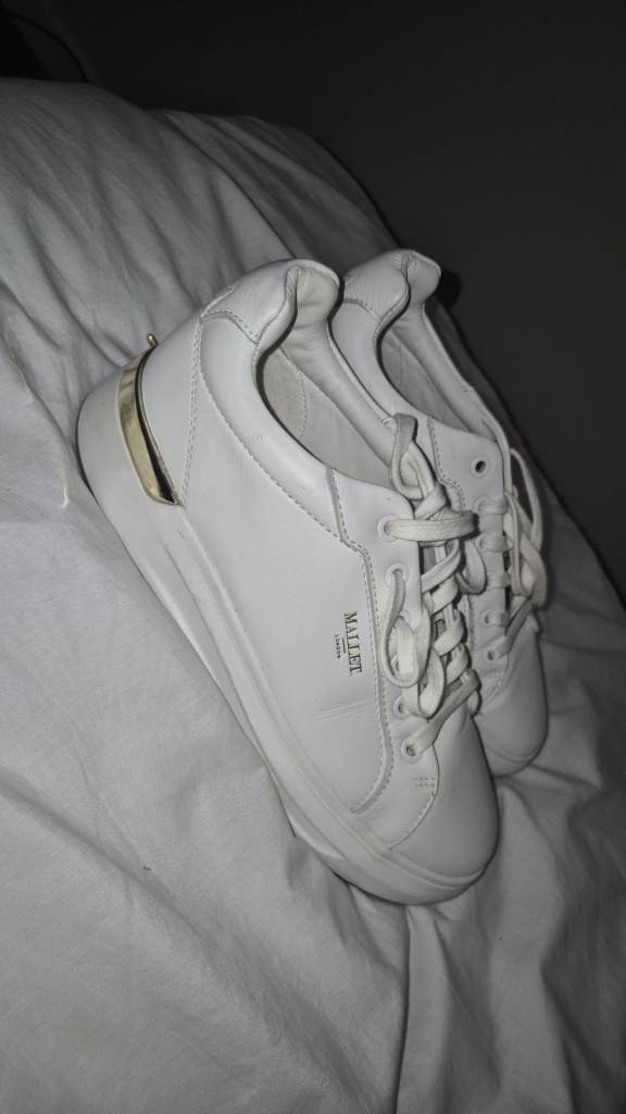 Tommy Mallet White Leather Trainers - Good Condition