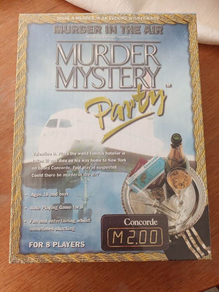 Murder Mystery Party Game 'Murder in the Air' for 8 Players