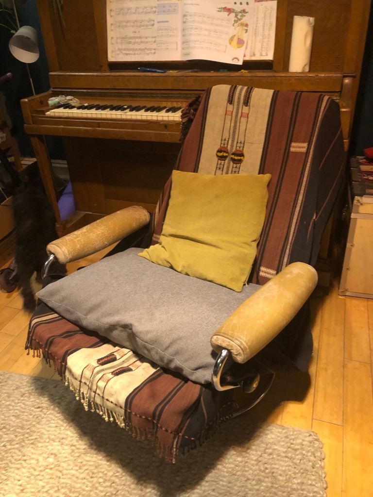 Reclining mid century chair