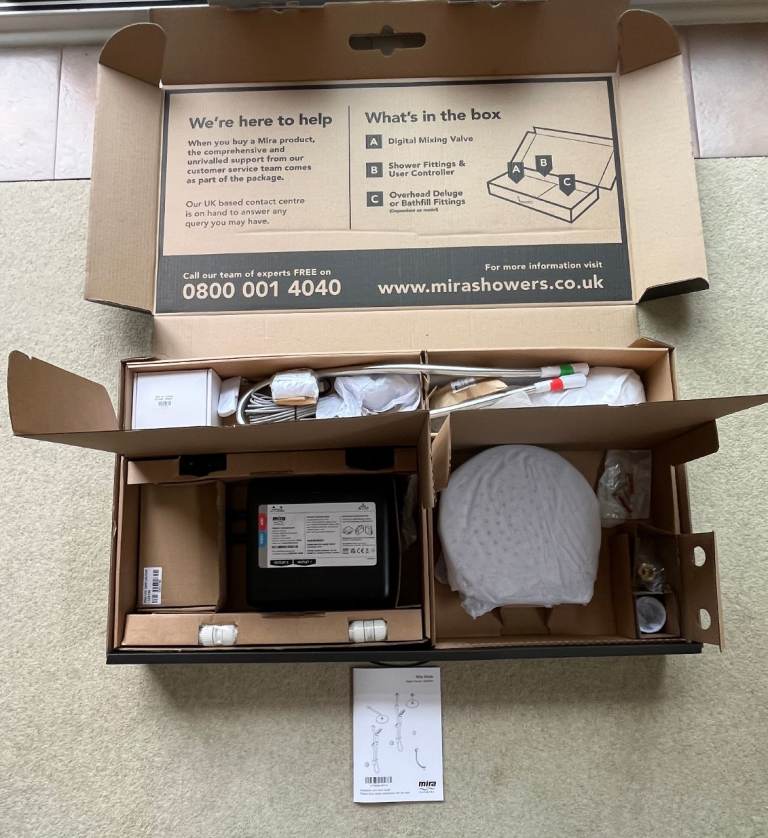 Mira Mode Dual Rear Fed Shower (Pumped) for Gravity Fed - New Kit with 4-Month Use Digital Valve