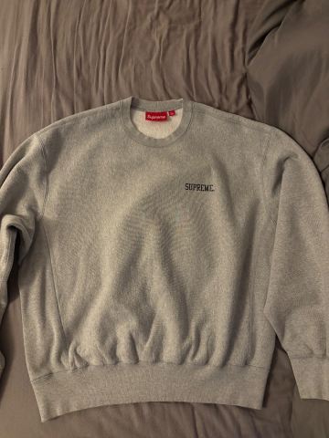 Supreme Washed Crewneck Sweatshirt – Heather Grey, Good Condition 