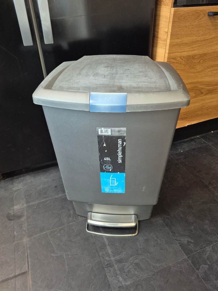 full size Grey 45L kitchen bin 