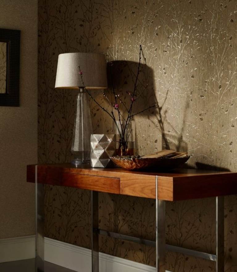 Italian Heavy Weight gold embossed wallpaper x 2 rolls