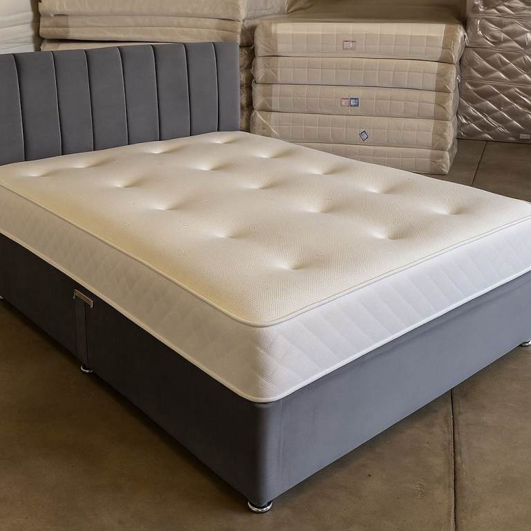 Order Now || Double 4.6FT Divan bed with mattress || 15% discount || Same Day Dispatch