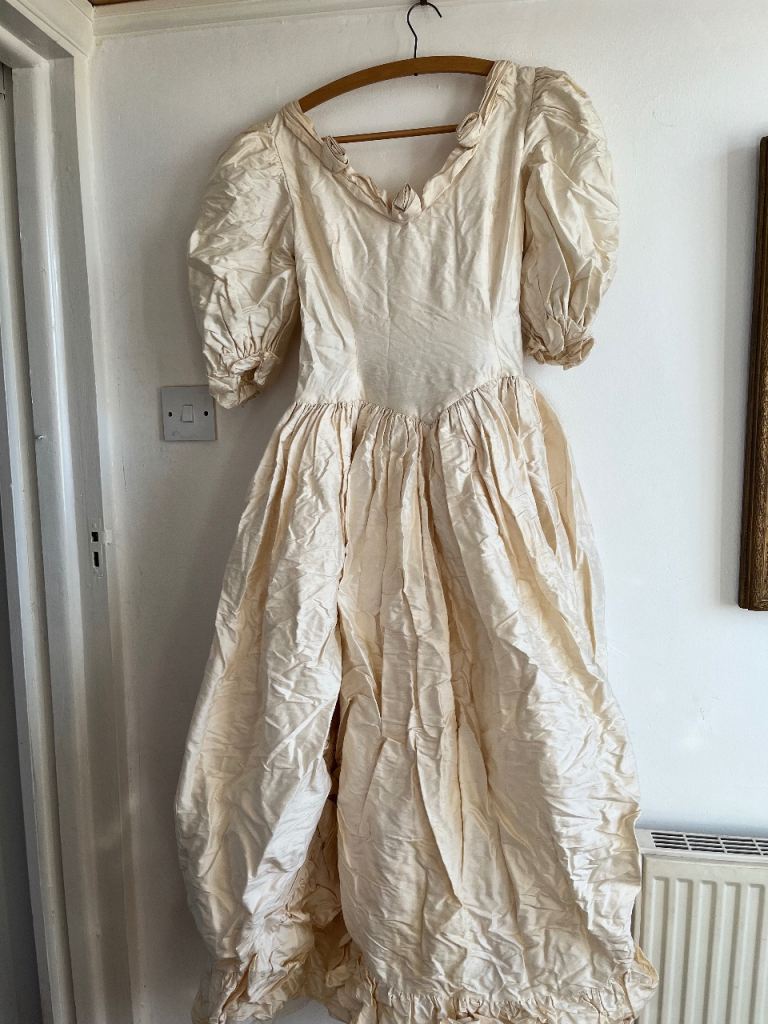 Free to collector - 1993 raw silk wedding dress