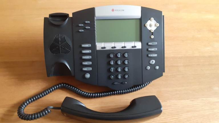 9 Units of POLYCOM Telephones SoundPoint IP550 With Power Supply in Perfect Condition-BUY ME £50