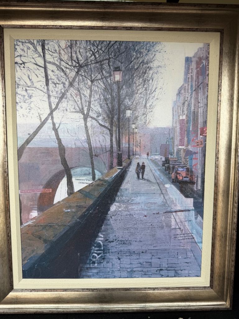 Large framed art print ‘Serene Walk’