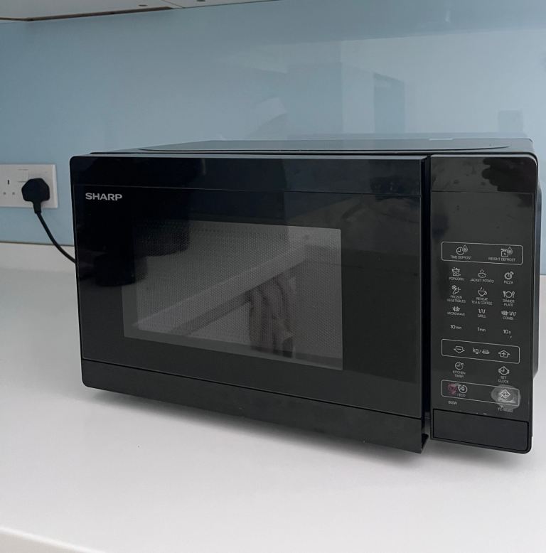 Sharp Black Microwave – Good Condition