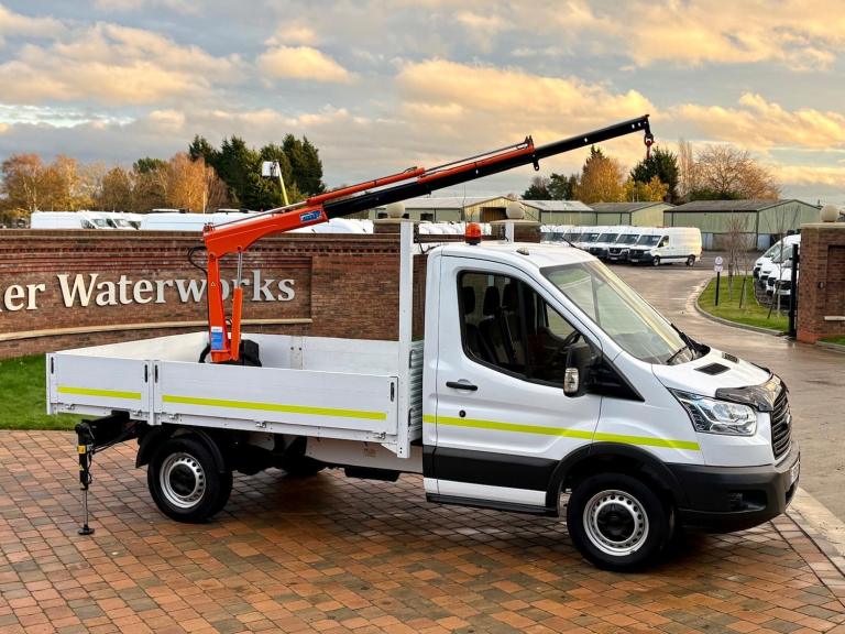 2016 Ford Transit 2.2 TDCi 125ps Pick Up Truck / Dropside ***4 Metre Reach Crane***  CHASSIS CAB ...