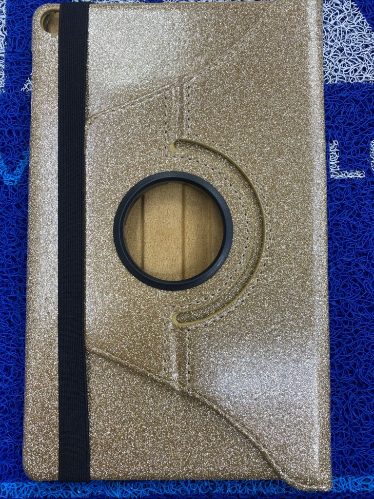Glittery Gold Foldable 360 Degree Rotatable Case For Galaxy Tab T510,T515,A10.1