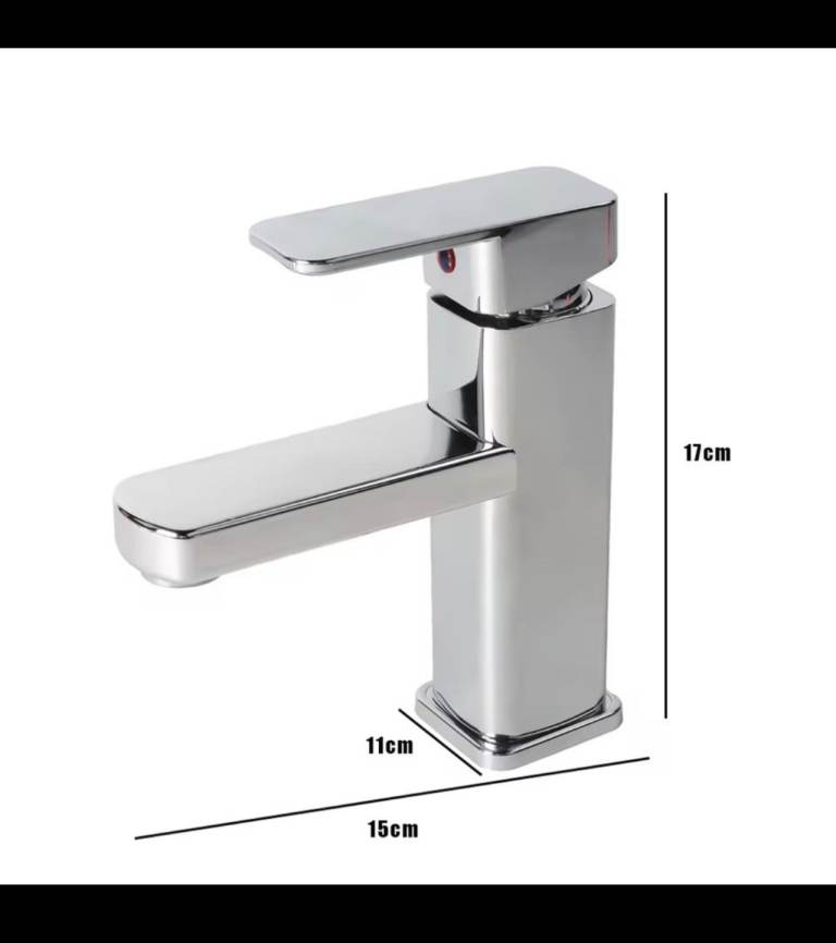 New Modern Chrome Basin Mixer Tap – Bathroom/Kitchen