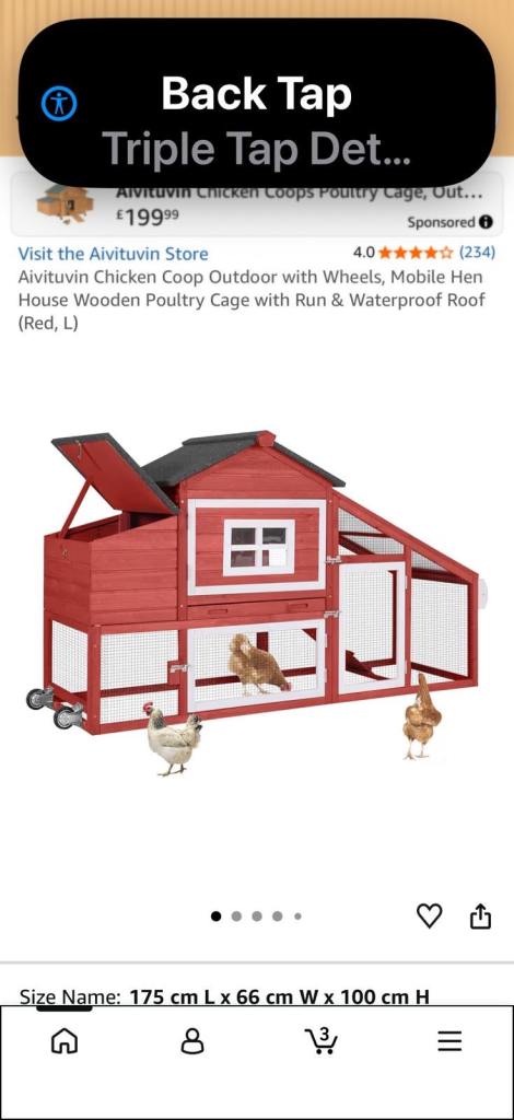 For sale chicken coop and run 