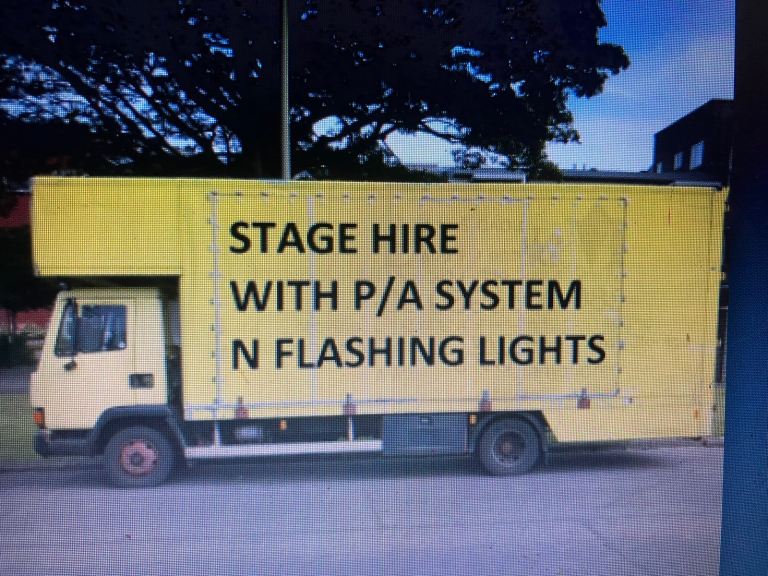 Mobile stage and equipment 